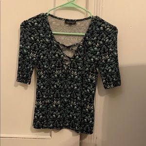 Topshop Tie Front Top size 0